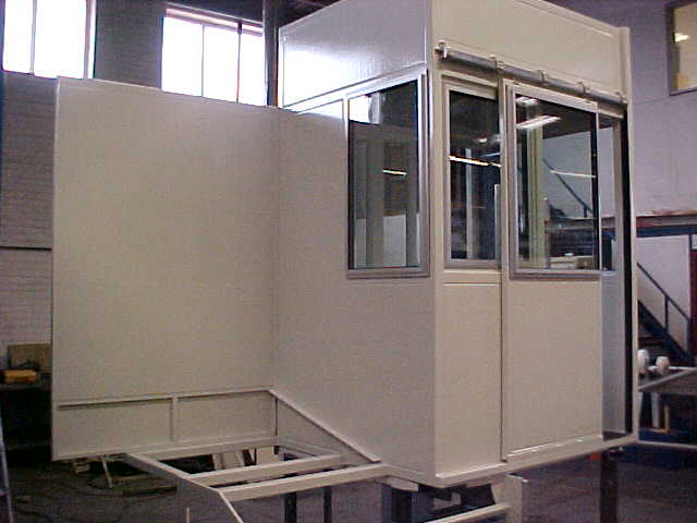 view of machine tool control booth